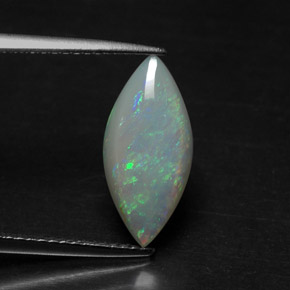 Opale naturale multicolore da 1,56 ct, trasparente, trasparente/traslucido