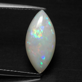 Opale naturale multicolore da 2,22 ct, trasparente, trasparente/traslucido