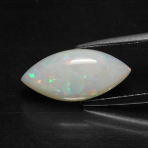 Opale naturale multicolore da 2,22 ct, trasparente, trasparente/traslucido
