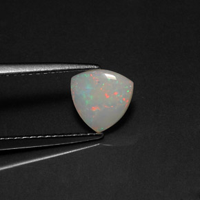 Opale naturale multicolore da 0,45 ct, trasparente, trasparente/traslucido