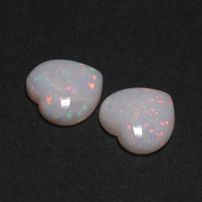 Opale naturale multicolore da  ct, a forma di cuore, opaco
