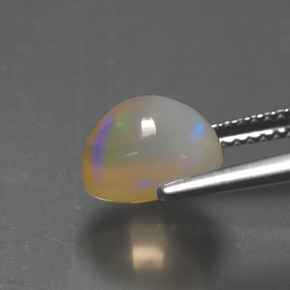 Opale naturale multicolore da 2,07 ct, trasparente, trasparente/traslucido