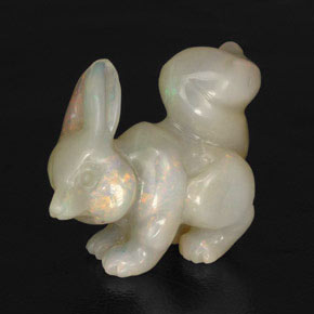 Opale naturale multicolore da 31,78 ct, forma fantasia, opaco