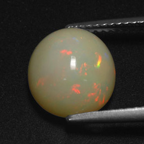 Opale naturale multicolore da 2,99 ct, taglio ovale, traslucido
