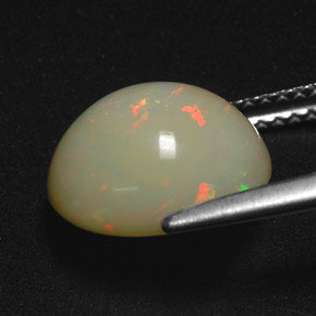 Opale naturale multicolore da 2,99 ct, taglio ovale, traslucido