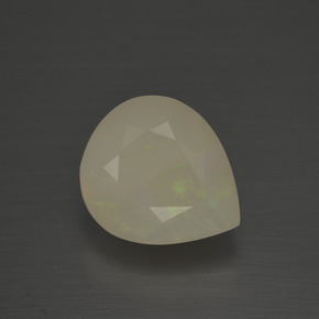 Opale naturale multicolore da 2,58 ct, taglio a pera, traslucido