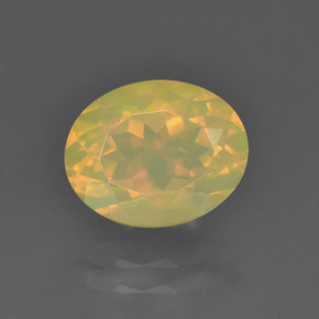 Opale naturale multicolore da 1,85 ct, taglio ovale, trasparente
