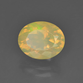 Opale naturale multicolore da 1,85 ct, taglio ovale, trasparente
