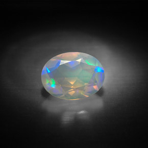 Opale naturale multicolore da 0,92 ct, trasparente, trasparente/traslucido