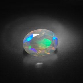 Opale naturale multicolore da 0,92 ct, trasparente, trasparente/traslucido