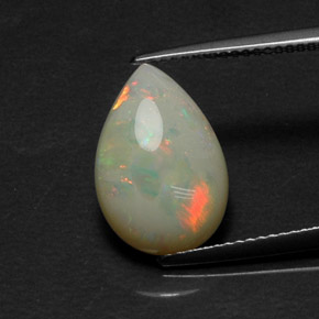Opale naturale multicolore da 4,17 ct, trasparente, trasparente/traslucido