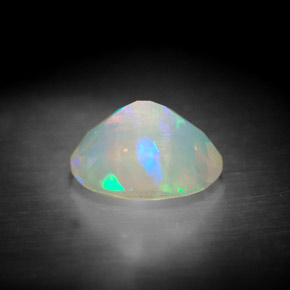 Opale naturale multicolore da 0,91 ct, trasparente, trasparente/traslucido
