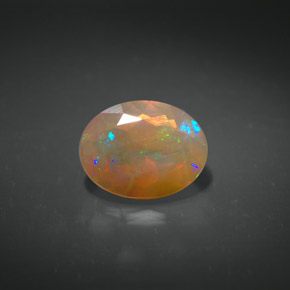 Opale naturale multicolore da 1,06 ct, trasparente, trasparente/traslucido