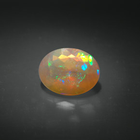 Opale naturale multicolore da 1,06 ct, trasparente, trasparente/traslucido
