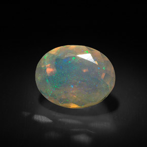 Opale naturale multicolore da 1,35 ct, trasparente, trasparente/traslucido