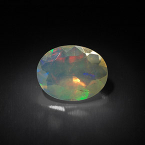 Opale naturale multicolore da 1,31 ct, trasparente, trasparente/traslucido