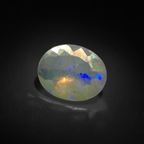Opale naturale multicolore da 1,31 ct, trasparente, trasparente/traslucido