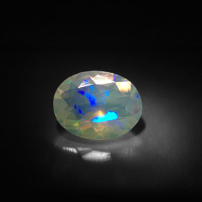 Opale naturale multicolore da 1,20 ct, trasparente, trasparente/traslucido