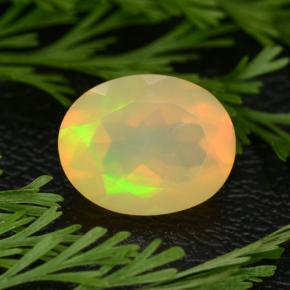 Opale naturale giallo da 1,69 ct, taglio ovale, traslucido