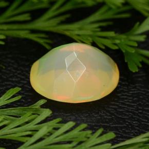 Opale naturale giallo da 1,69 ct, taglio ovale, traslucido