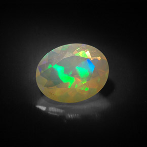 Opale naturale multicolore da 1,35 ct, trasparente, trasparente/traslucido