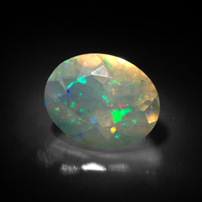 Opale naturale multicolore da 1,63 ct, trasparente, trasparente/traslucido
