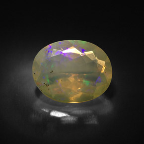 Opale naturale multicolore da 1,43 ct, trasparente, trasparente/traslucido