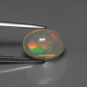Opale naturale multicolore da 2,53 ct, trasparente, trasparente/traslucido