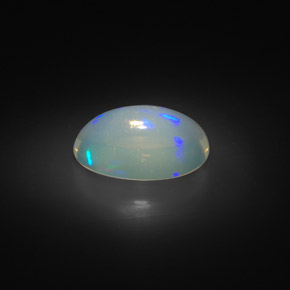 Opale naturale multicolore da 2,00 ct, taglio ovale, trasparente