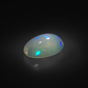Opale naturale multicolore da 2,00 ct, taglio ovale, trasparente