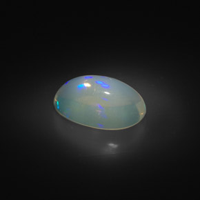 Opale naturale multicolore da 2,00 ct, taglio ovale, trasparente