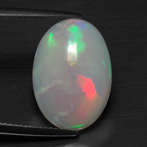 Opale naturale multicolore da 5,49 ct, taglio ovale, opaco