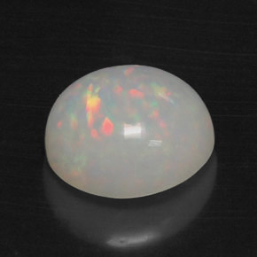 Opale multicolore naturale da 4,42 ct, taglio rotondo, opaco