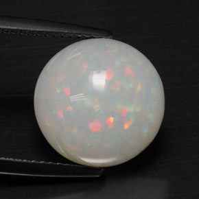 Opale multicolore naturale da 4,42 ct, taglio rotondo, opaco