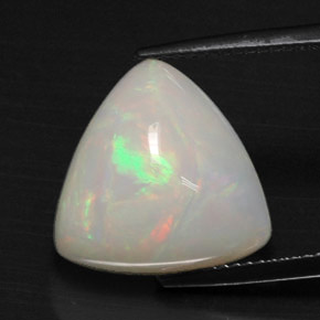 Opale naturale multicolore da 7,29 ct, trillion, opaco