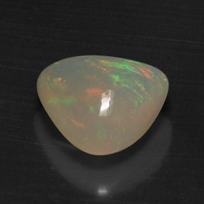 Opale naturale multicolore da 6,17 ct, trasparente, trasparente/traslucido