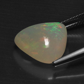 Opale naturale multicolore da 6,17 ct, trasparente, trasparente/traslucido