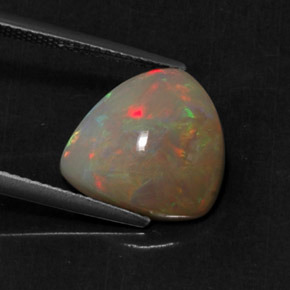 Opale naturale multicolore da 4,22 ct, trillion, opaco