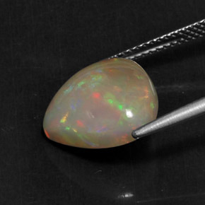 Opale naturale multicolore da 4,22 ct, trillion, opaco