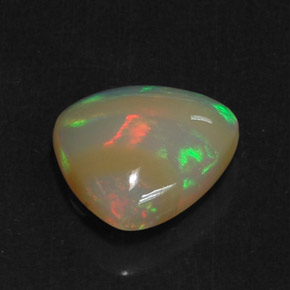 Opale naturale multicolore da 5,22 ct, trasparente, trasparente/traslucido