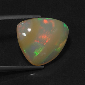 Opale naturale multicolore da 5,22 ct, trasparente, trasparente/traslucido