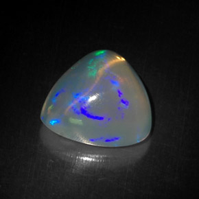 Opale naturale multicolore da 4,71 ct, trillion, trasparente