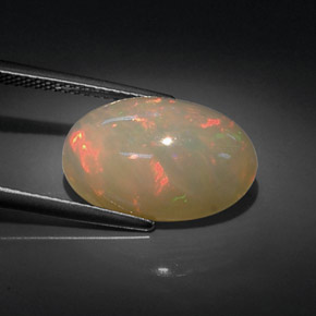 Opale naturale multicolore da 7,16 ct, trasparente, trasparente/traslucido