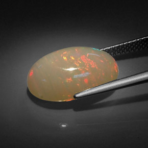 Opale naturale multicolore da 7,16 ct, trasparente, trasparente/traslucido