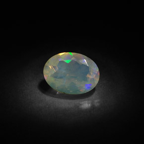 Opale naturale multicolore da 0,83 ct, trasparente, trasparente/traslucido