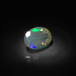 Opale naturale multicolore da 0,83 ct, trasparente, trasparente/traslucido