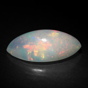 Opale naturale multicolore da 1,70 ct, trasparente, trasparente/traslucido