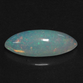Opale naturale multicolore da 1,56 ct, trasparente, trasparente/traslucido