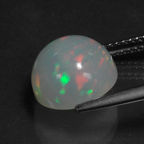 Opale naturale multicolore da 3,09 ct, trasparente, trasparente/traslucido