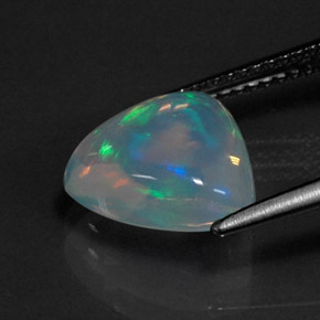 Opale naturale multicolore da 3,20 ct, forma fantasia, trasparente